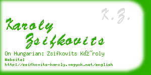 karoly zsifkovits business card